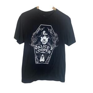 Alice Cooper Too Close For Comfort Concert T-Shirt Double Sided Print Sz M